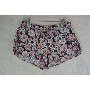 Aeropostale Women's XL Burgundy Floral Sleep Short Shorts